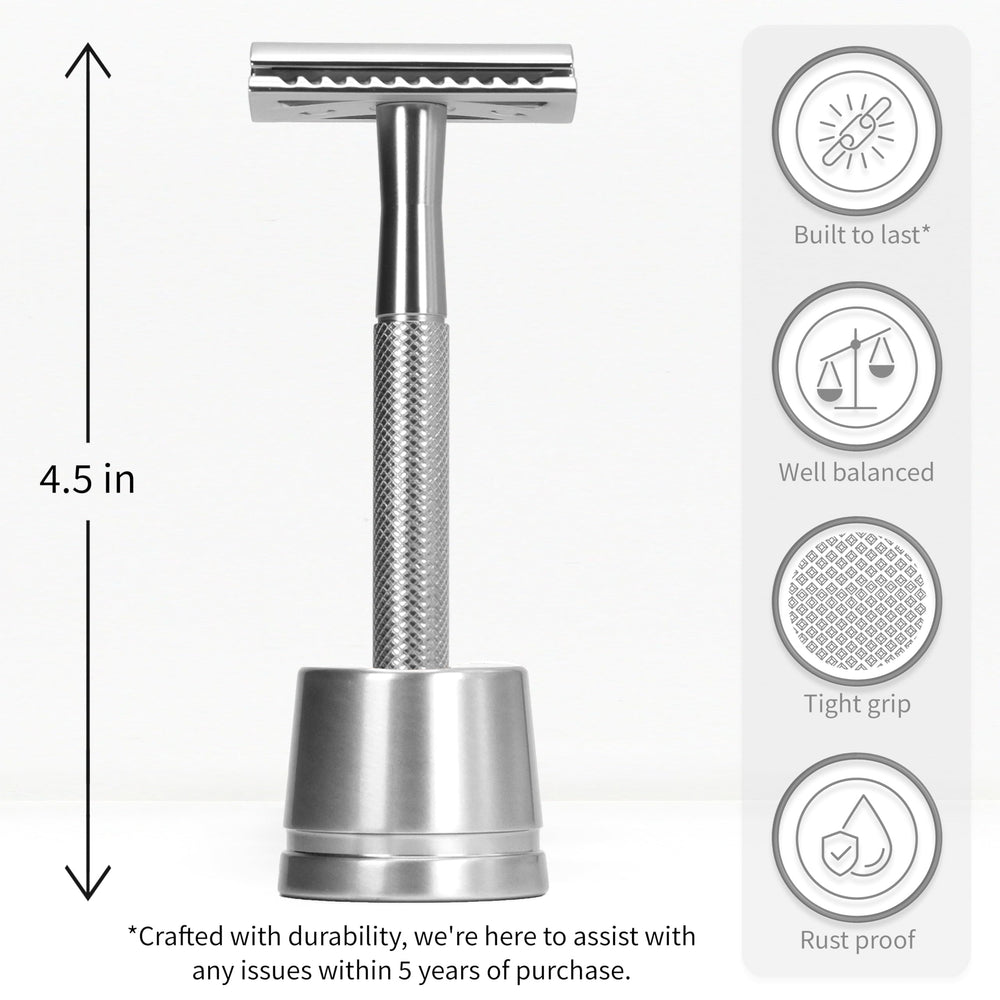 Bambaw razor blades pack showing corrosion-resistant stainless blades