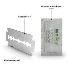 Bambaw 20 packs of five blades arranged for easy use.