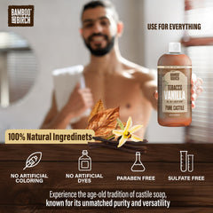 Aroma Tobacco Vanilla de BAMBOO AND BIRCH para ducha reconfortante.