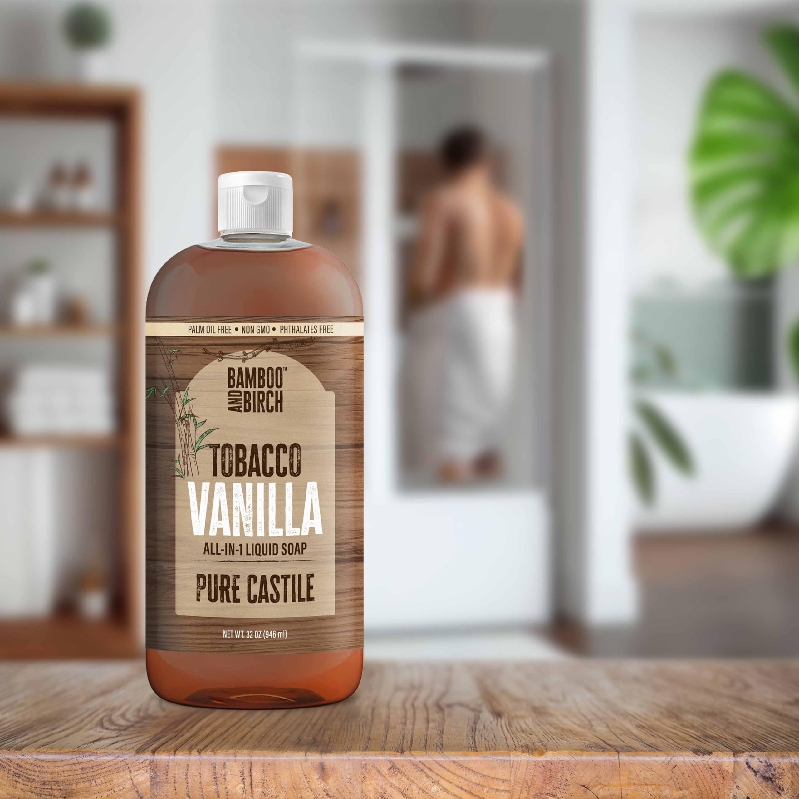 Uso doméstico con Jabón Castile BAMBOO AND BIRCH, limpieza múltiple.