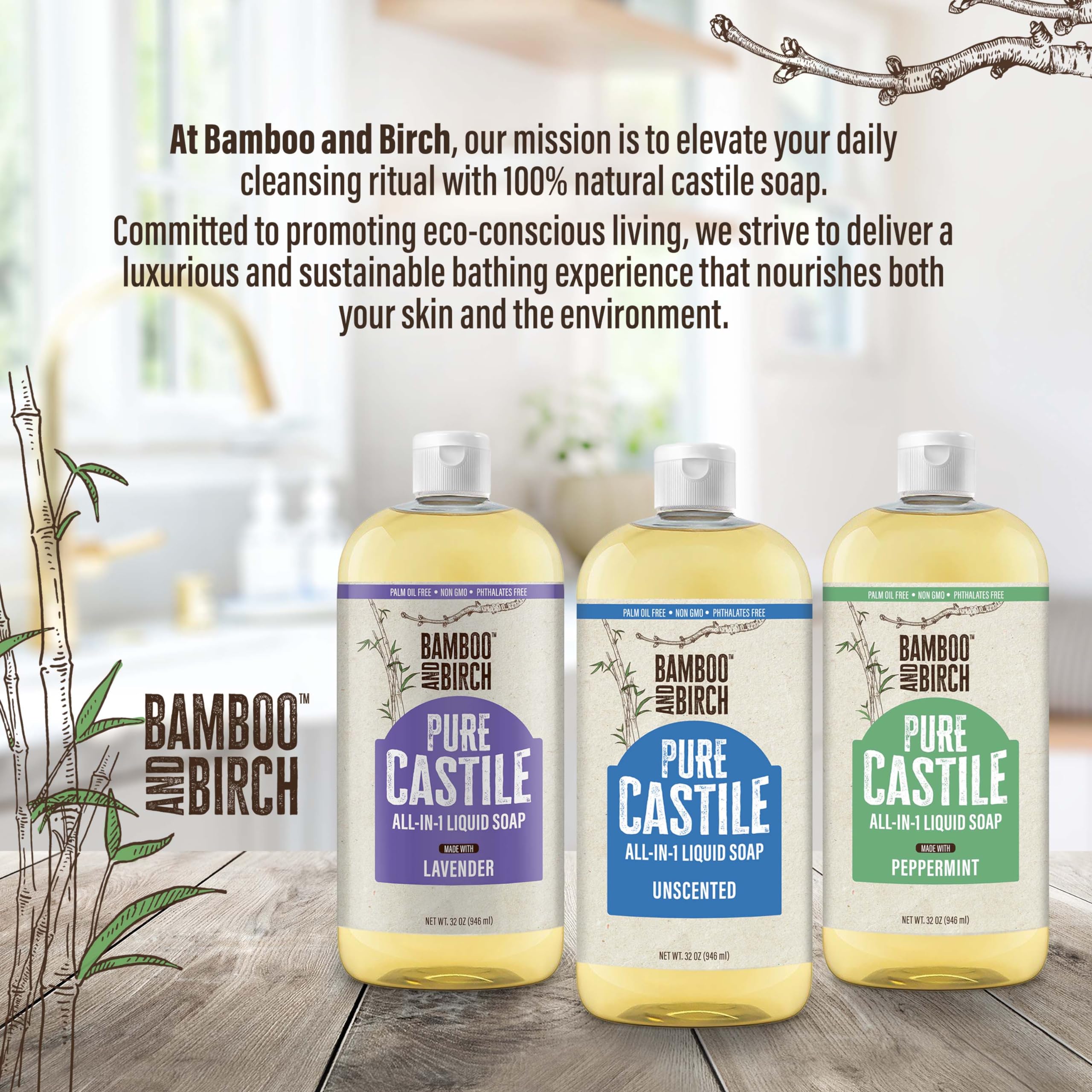 Cruelty-free y vegano Bamboo and Birch, opción ética para limpieza diaria