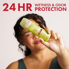 Ban desodorante invisible roll-on, protección de 24 horas para tus rutinas activas.