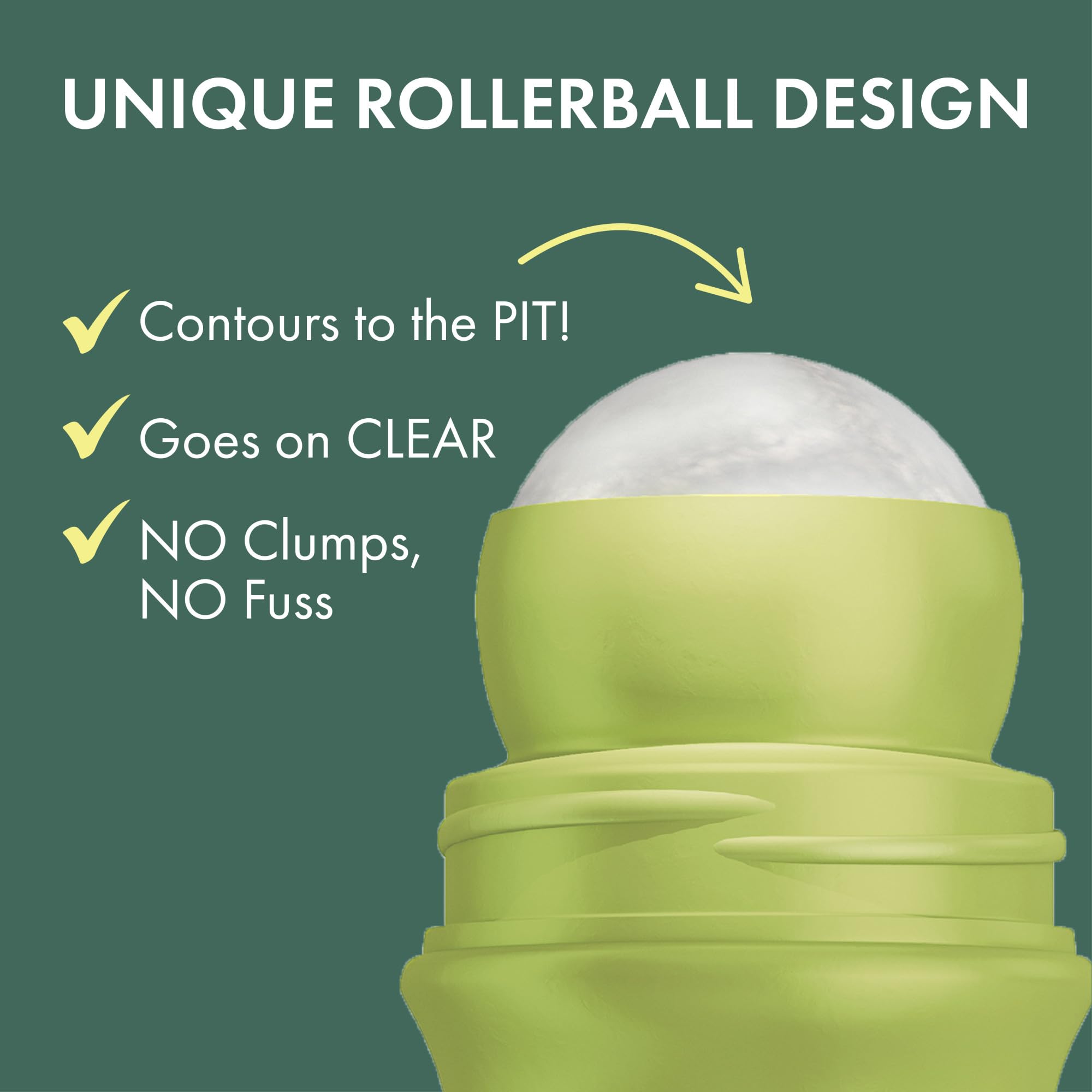 Ban desodorante invisible roll-on, textura suave que se desliza sin esfuerzo.