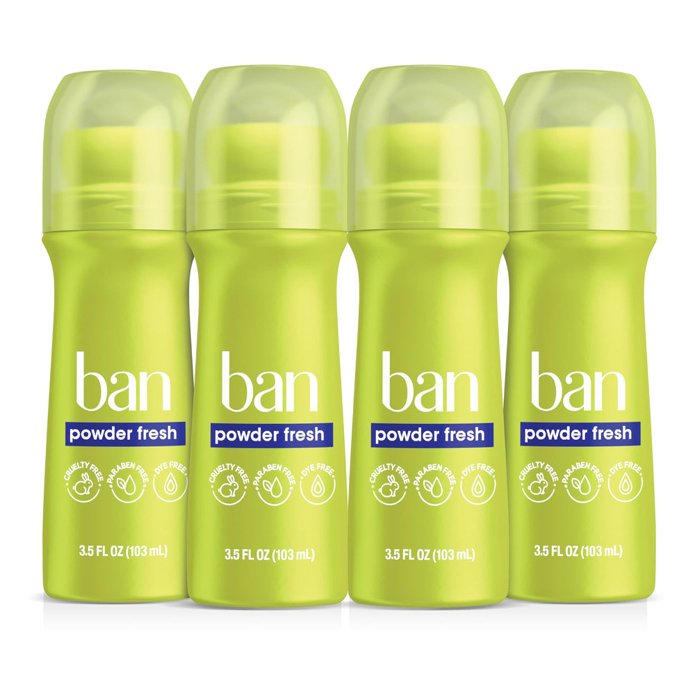 Ban Invisible desodorante en botella con aroma polvo fresco para uso diario