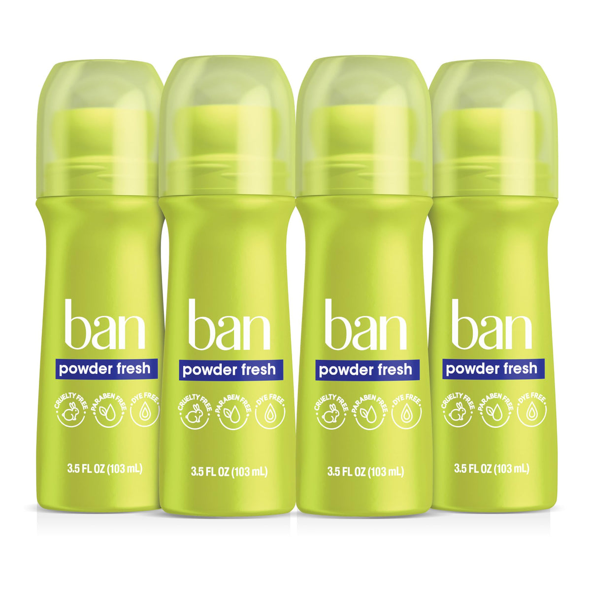 Ban Invisible desodorante en botella con aroma polvo fresco para uso diario