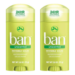 Ban Invisible Solid two-pack anti-perspirant for a dry, clean feel all day