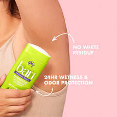 Close-up of Ban Invisible Solid highlights clear, residue-minimizing application.