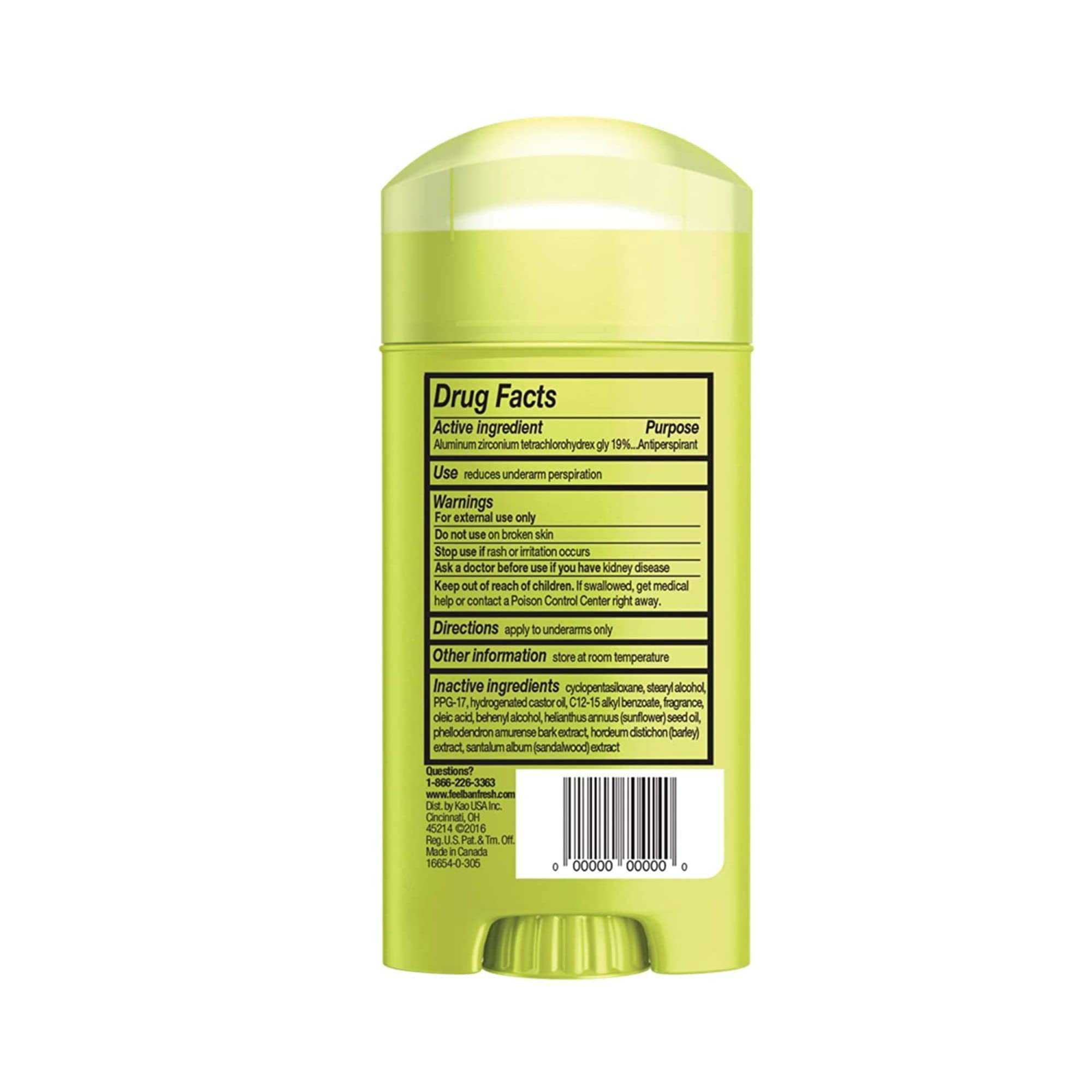 Uso diario de Ban Invisible Solid para hombres y mujeres