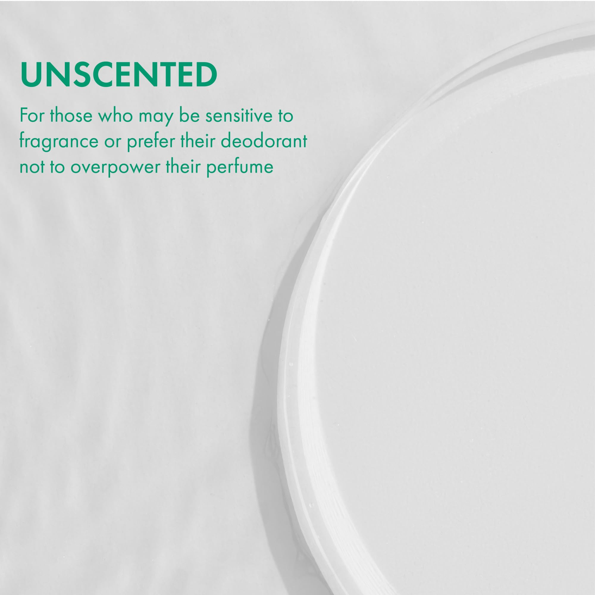 Close-up of Ban Original Unscented roll-on bottle gliding smoothly on skin