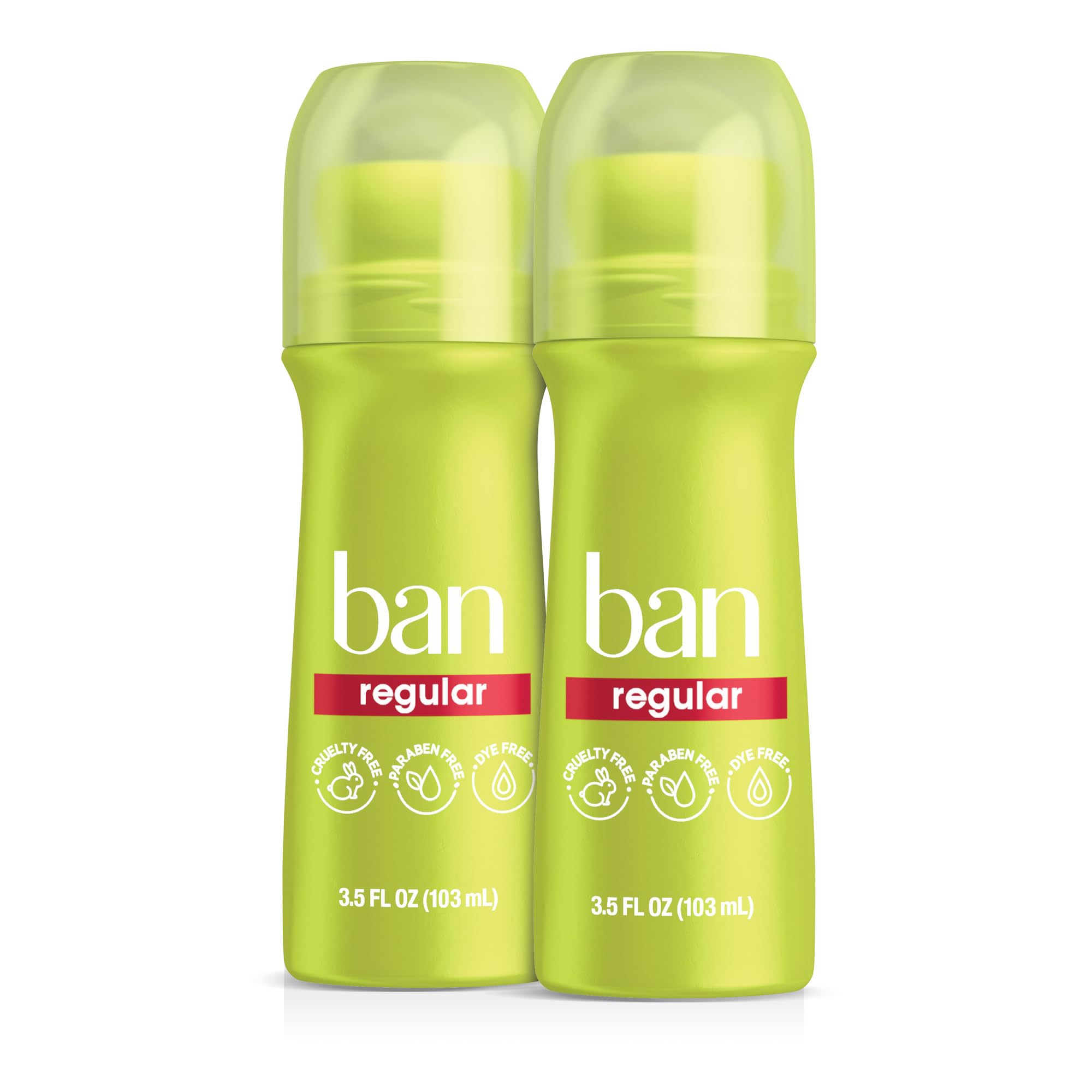Ban Roll-On Invisible Regular se aplica con deslizamiento suave sin dejar manchas en la piel