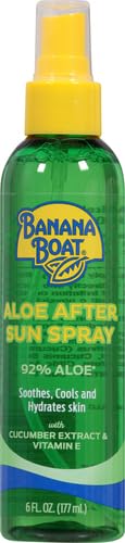 Banana Boat Aloe After Sun Spray – aplicación fresca, alivia la piel tras el sol.