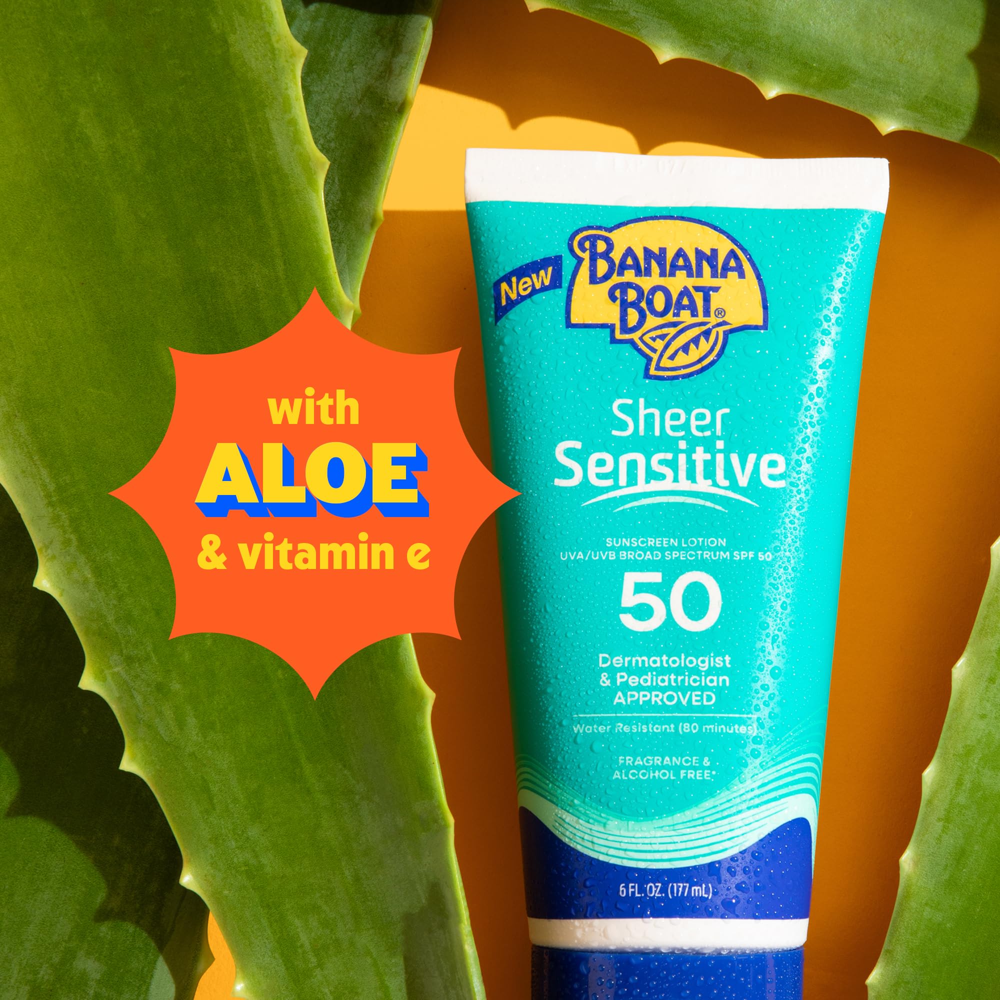 Proteccion UV SPF 50 de Banana Boat Sheer Sensitive