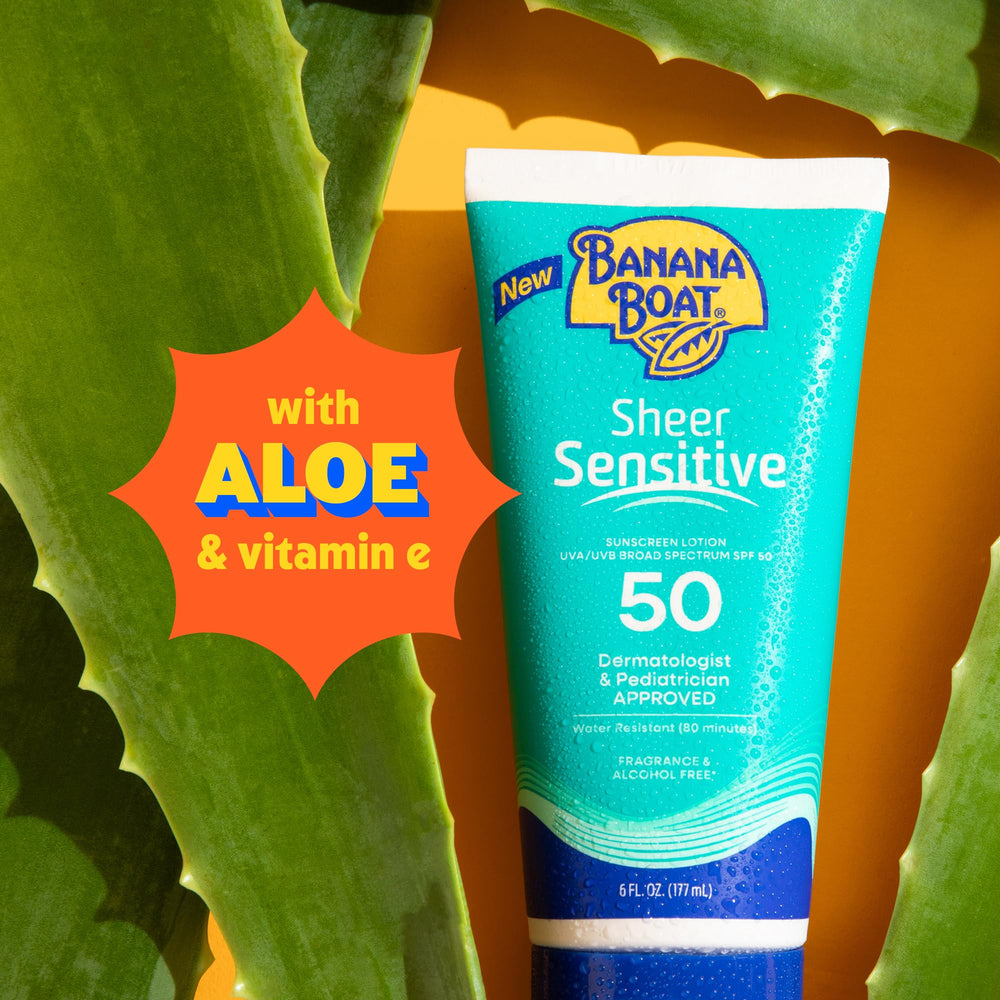 Proteccion UV SPF 50 de Banana Boat Sheer Sensitive