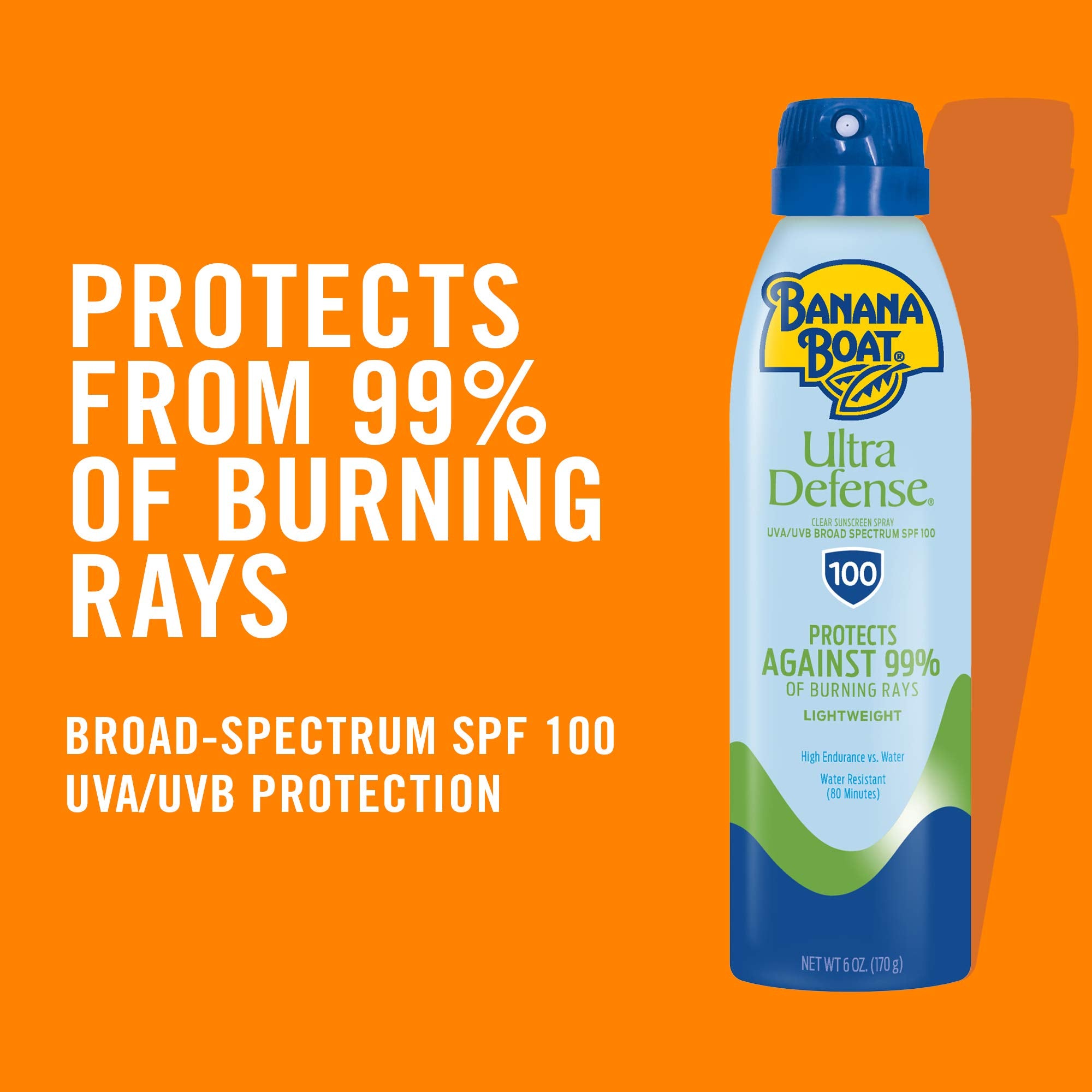 Banana Boat formula hidratante con aloe y vitaminas para piel suave.