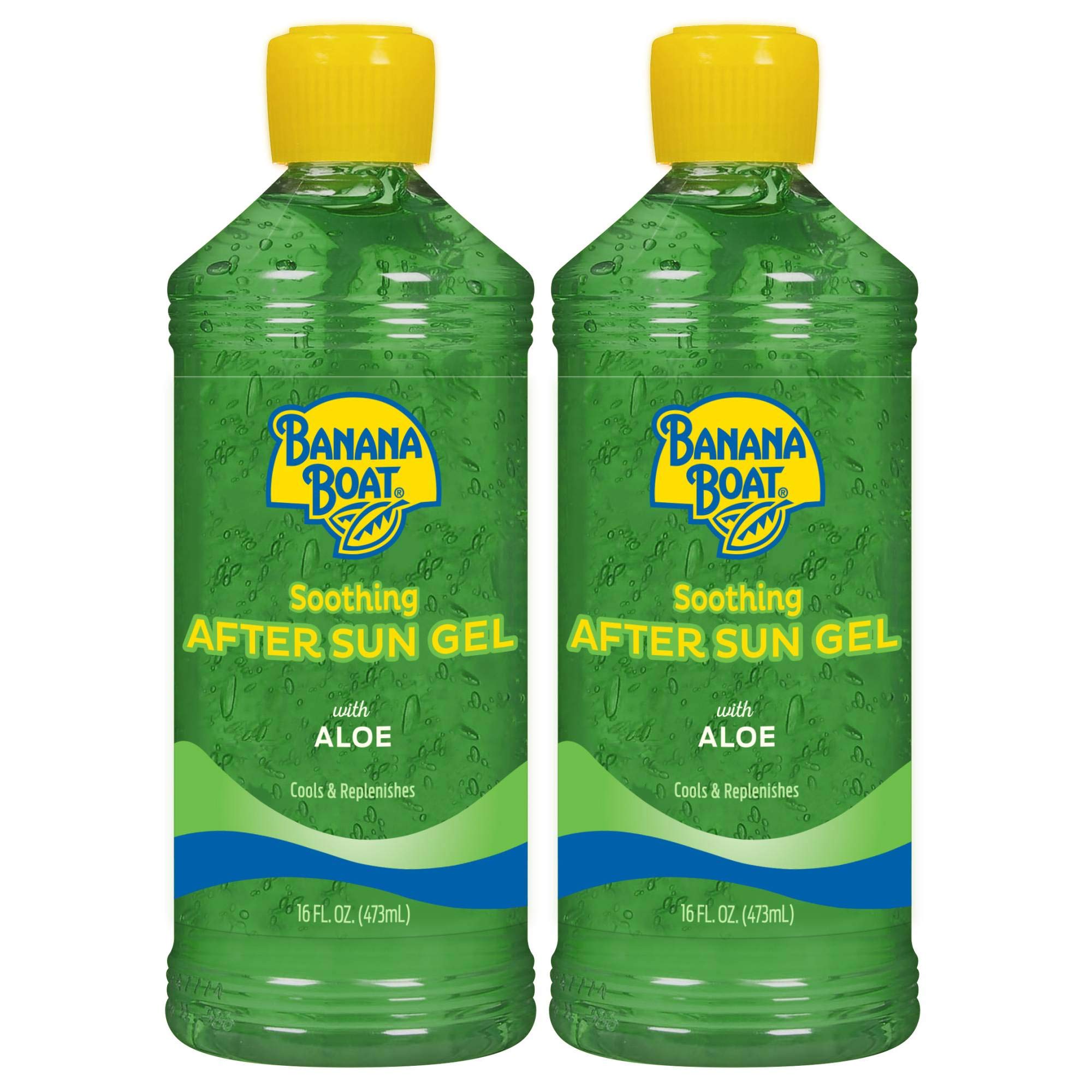 Banana Boat gel pos-sol con aloe, pack doble, alivia y enfría la piel expuesta al sol.