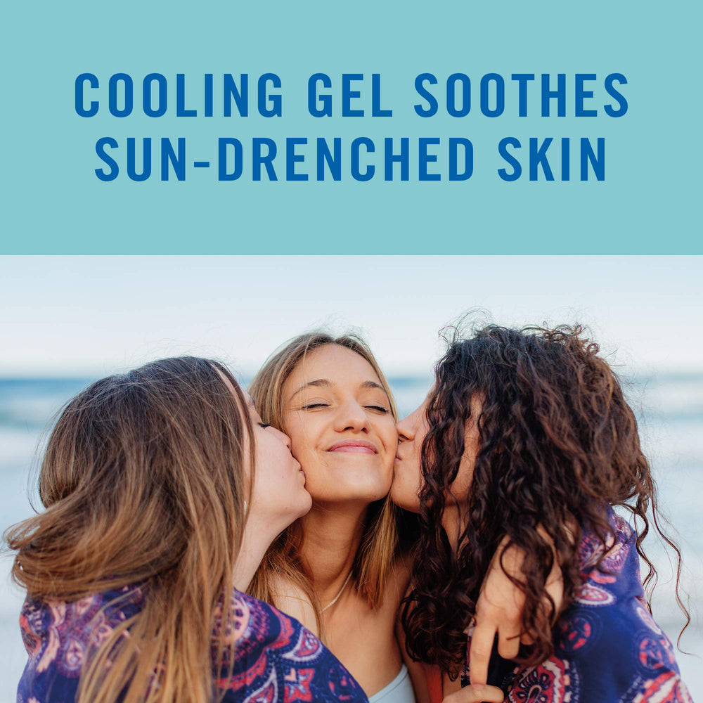 Banana Boat gel pos-sol con aloe, textura ligera, se absorbe rápido para la piel.