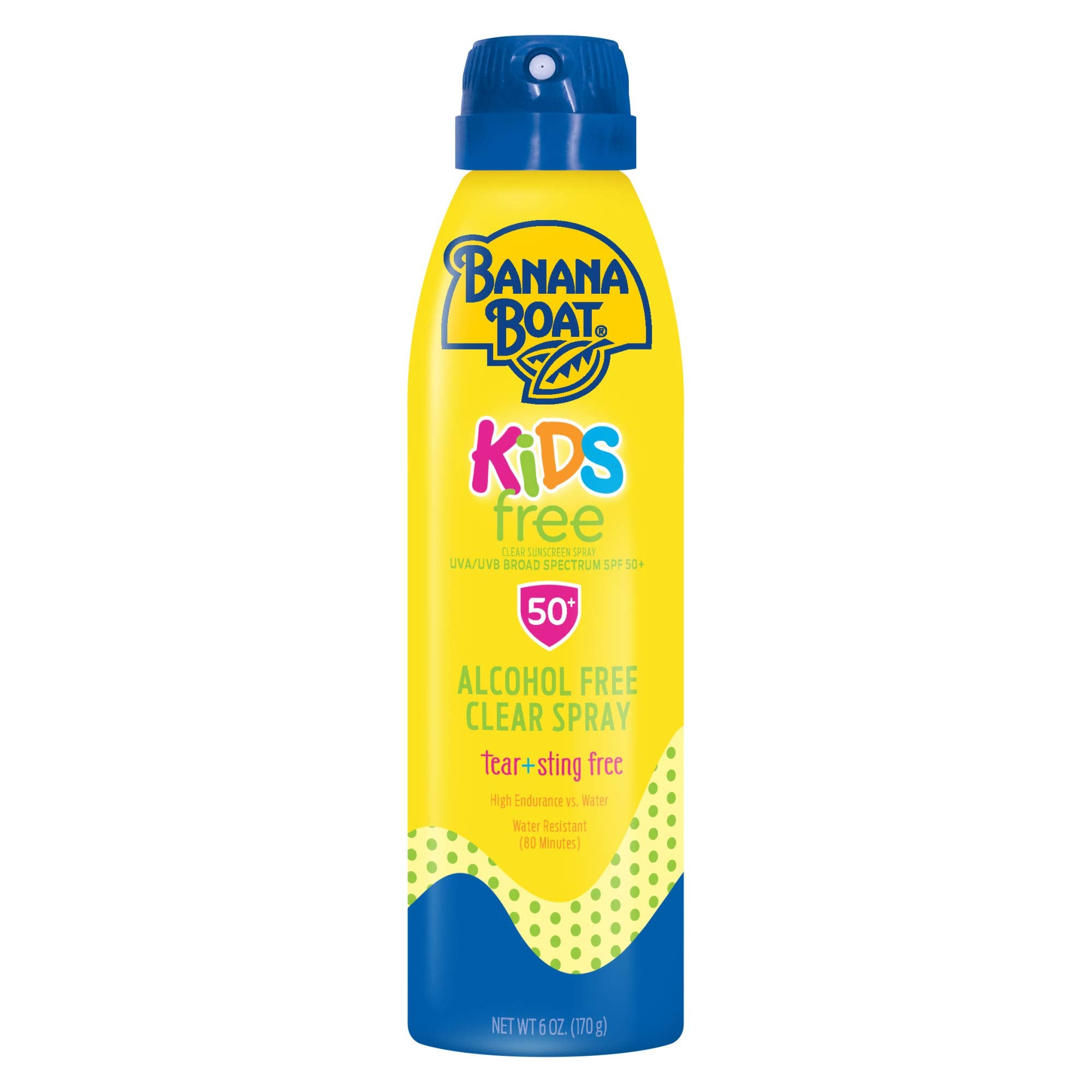 Banana Boat Kids Sport Sunscreen Spray SPF 50 bottle shown for easy application