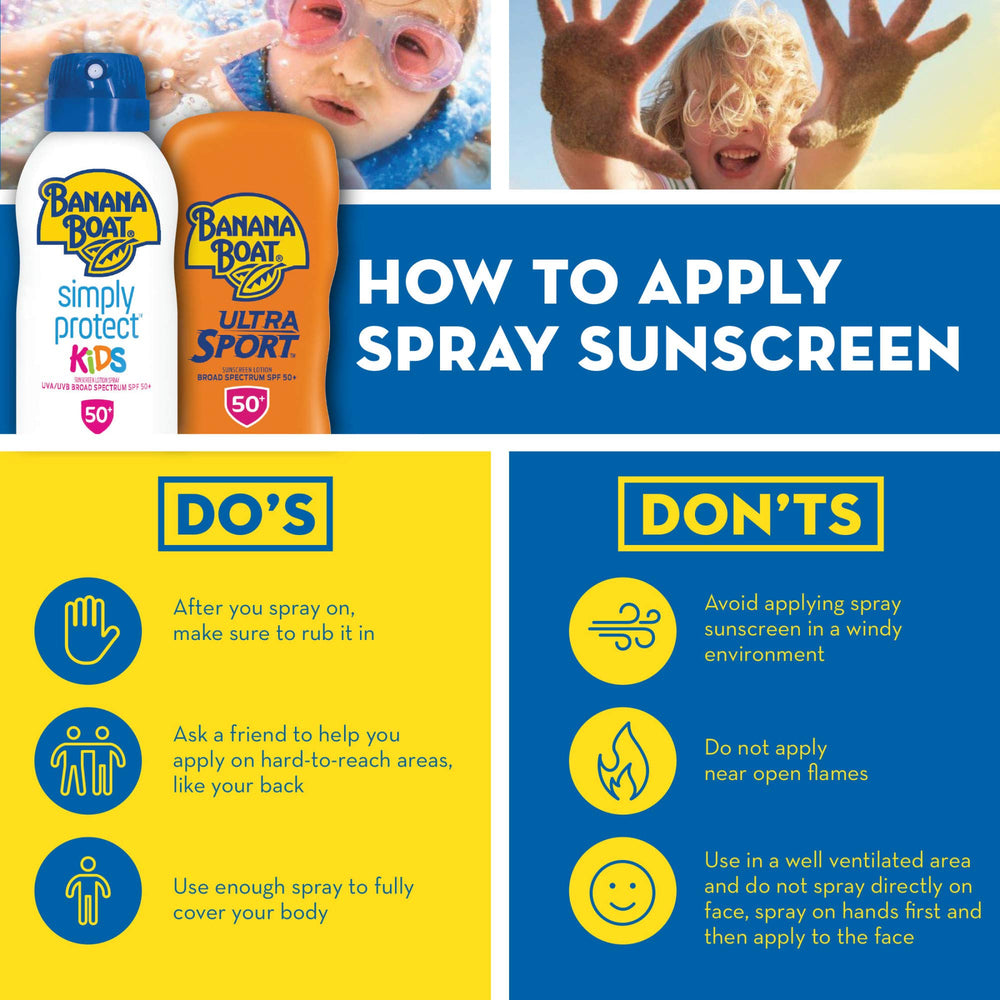 Banana Boat Kids loción SPF100 - textura ligera y absorbente