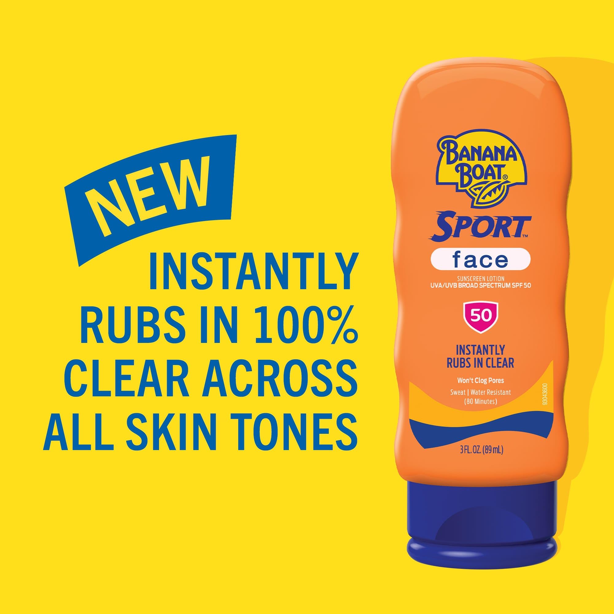 Banana Boat Sport Face SPF 50 hydration with ceramides and aloe