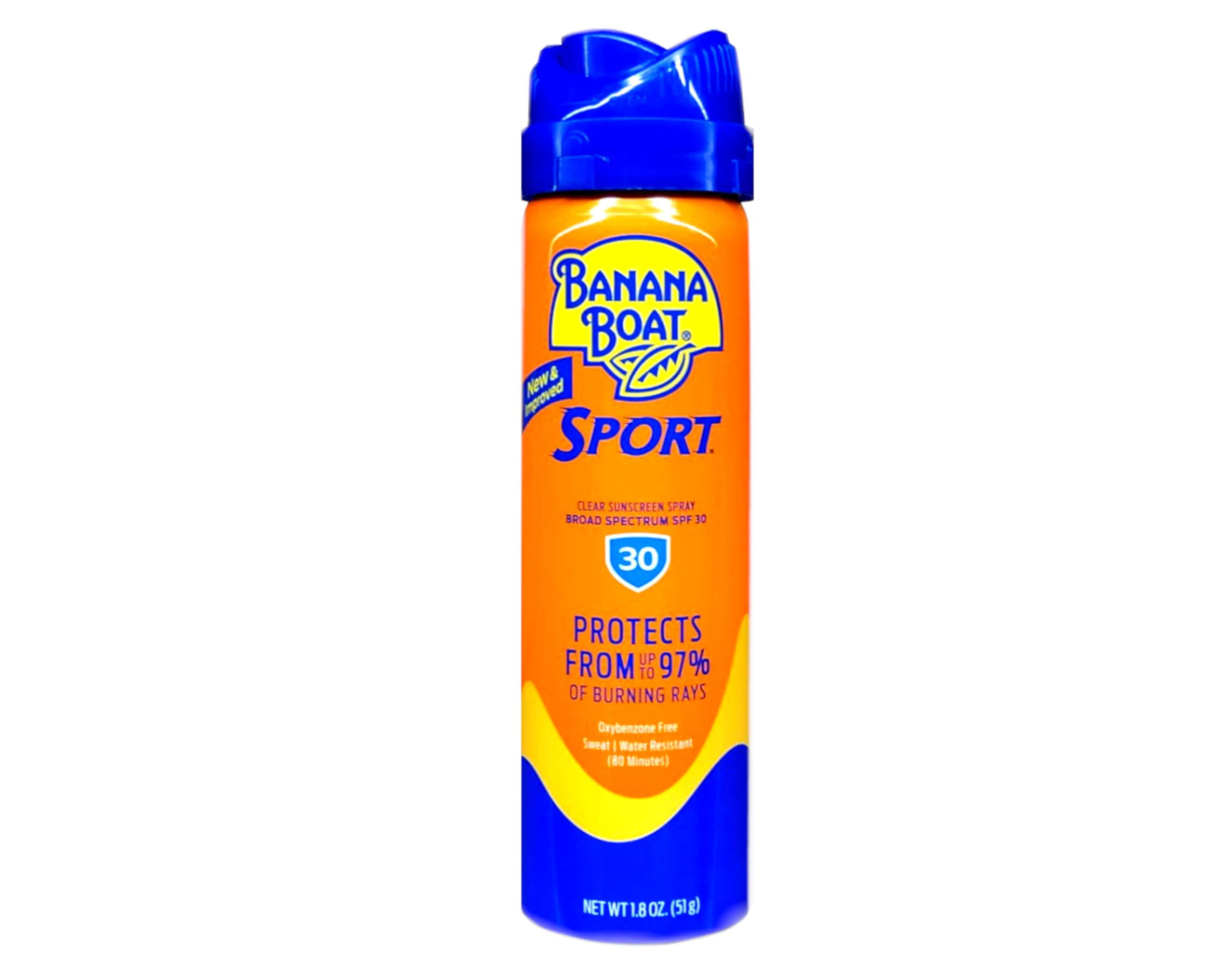 Banana Boat Sport SPF 30 bottle shown for convenient daily use.