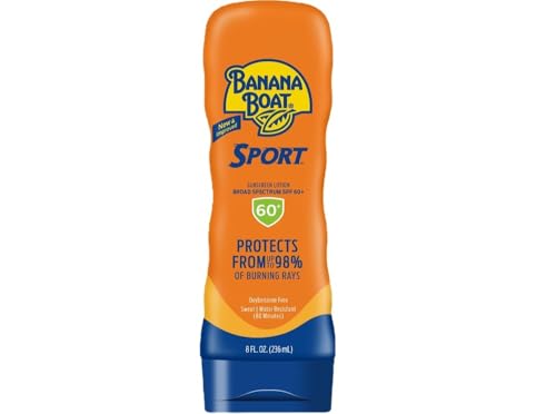Banana Boat Sport SPF 60, protección UVA/UVB de amplio espectro para la piel durante actividades.