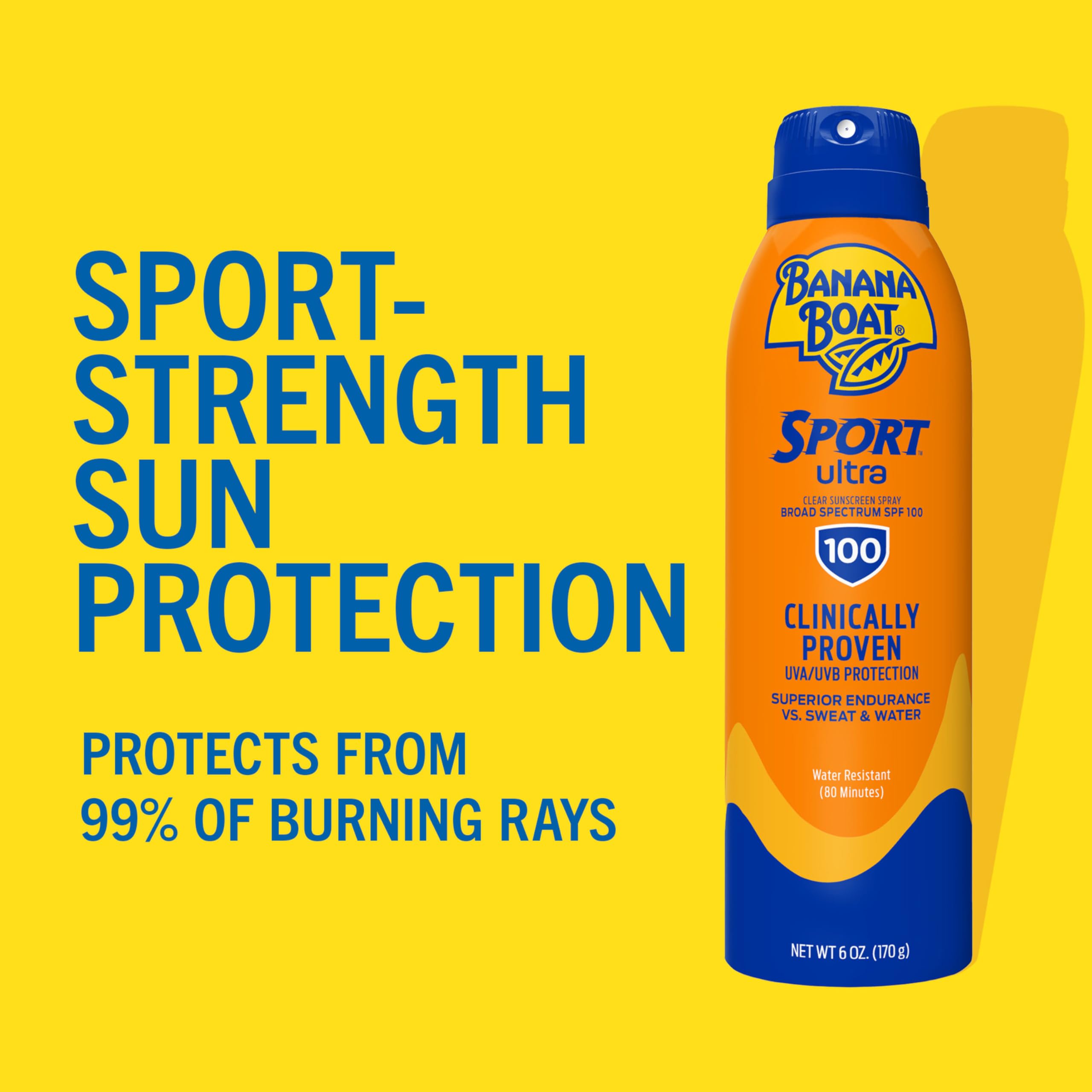 Acabado claro y sin grasa del Banana Boat Sport Ultra Clear Spray