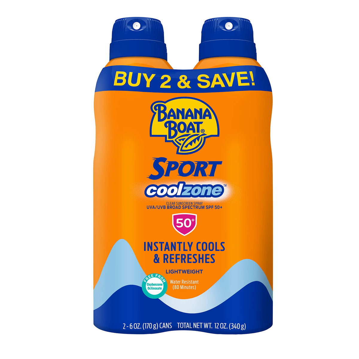Banana Boat Sport Ultra Cool Zone spray bottle ready for outdoor protection
