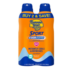 Banana Boat Sport Ultra Cool Zone spray bottle ready for outdoor protection