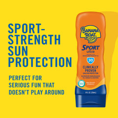 Banana Boat Sport Ultra SPF 30 ofrece protección amplia para la piel durante la práctica deportiva.
