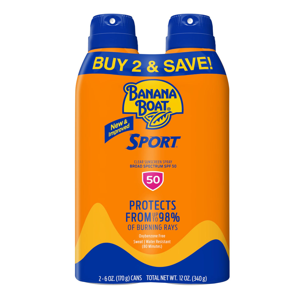 Banana Boat Sport Ultra protector solar en aerosol, frontal, aplicación rápida para actividades al aire libre