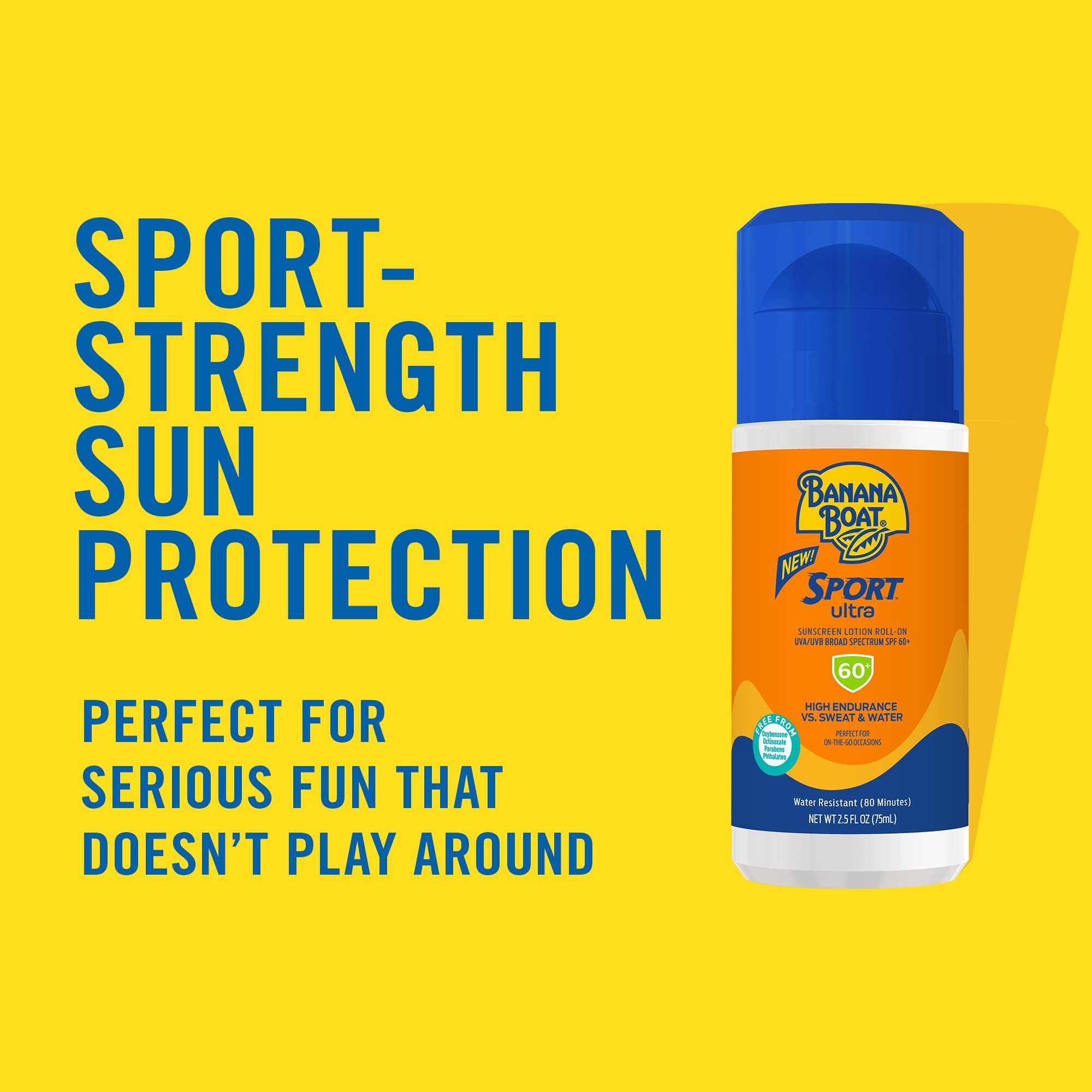 Banana Boat Sport Ultra Roll-On travel-size compact bottle for gym or travel