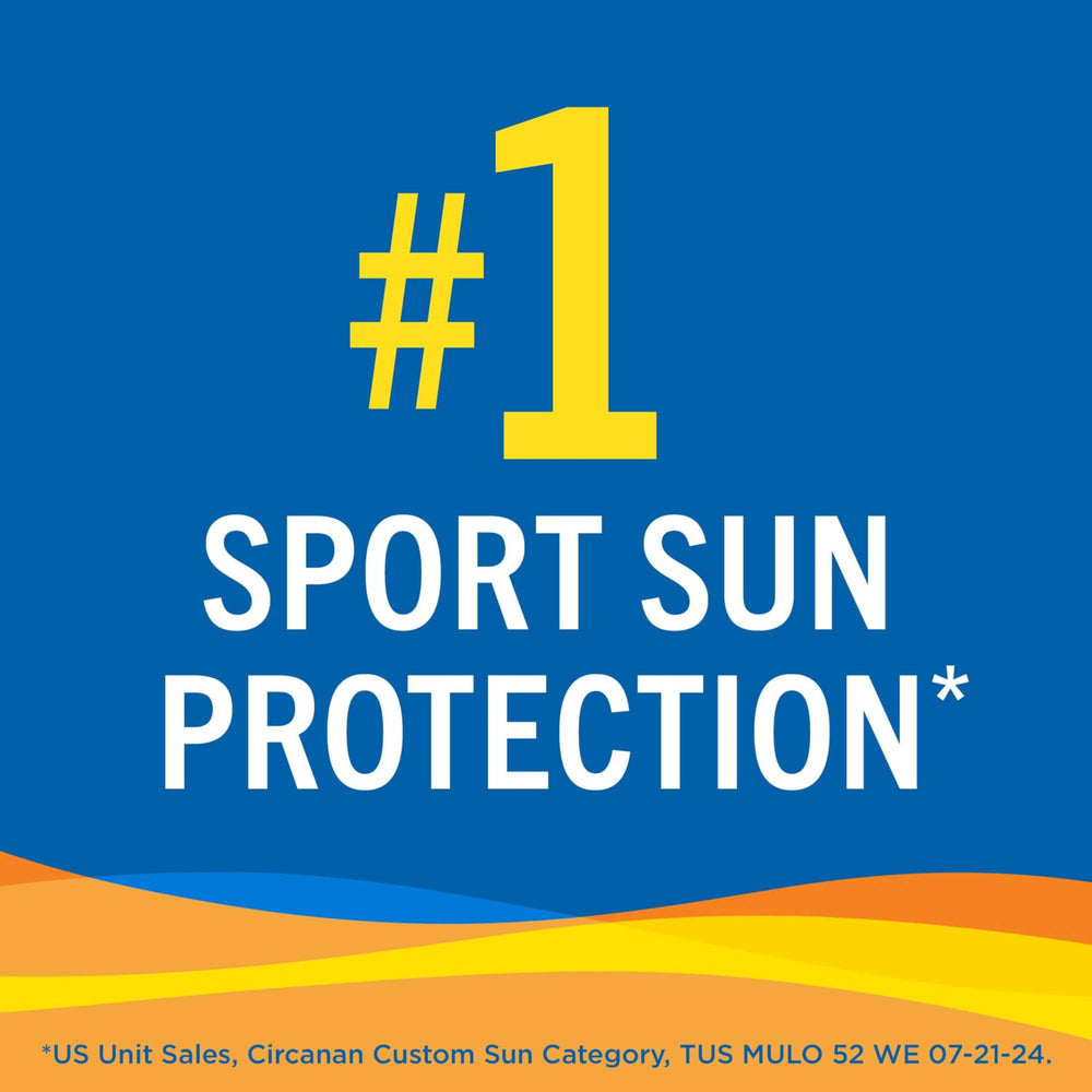 Banana Boat Sport Ultra SPF 50, resistente al agua y al sudor.