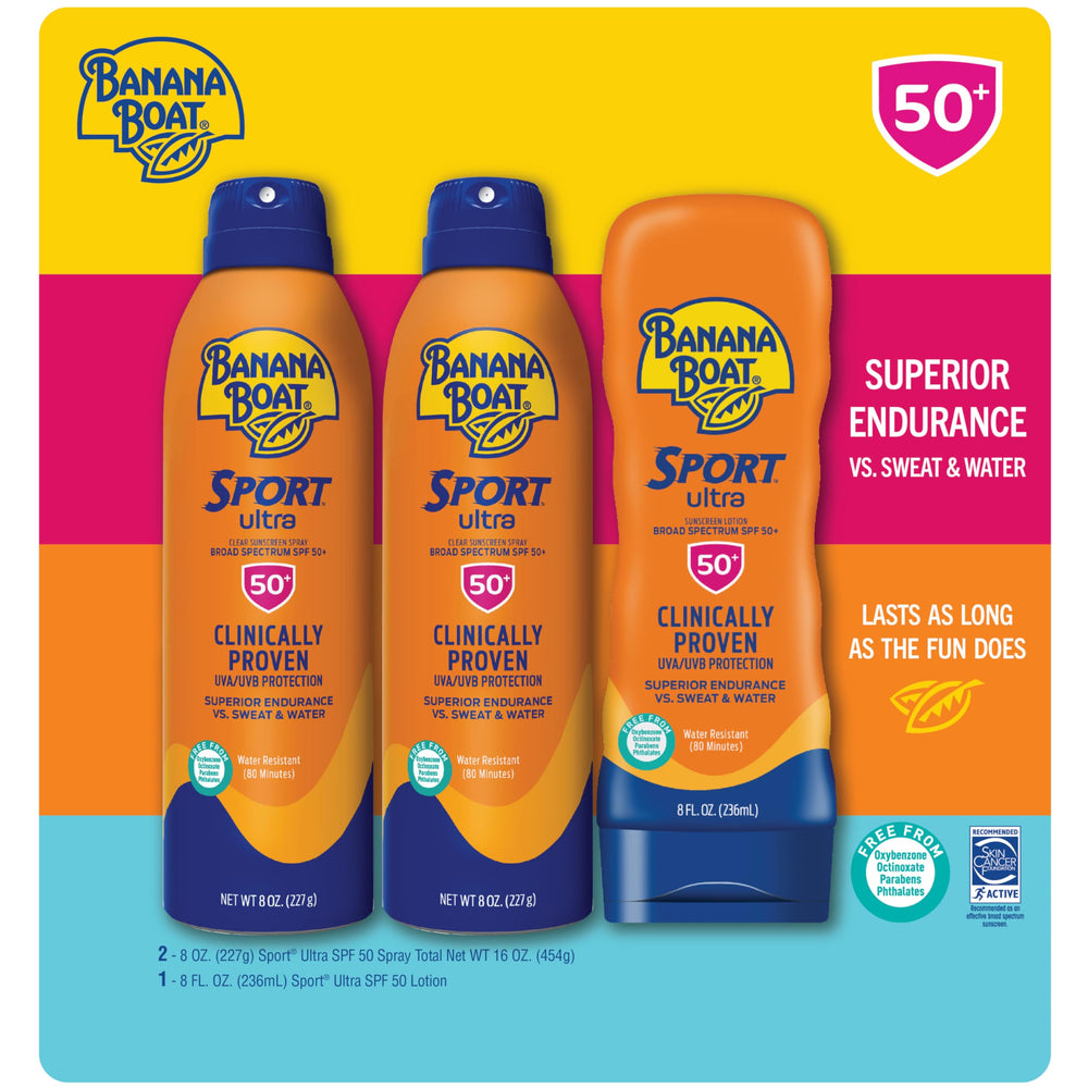 Rociador Banana Boat Sport Ultra SPF50, aplicación rápida para deporte