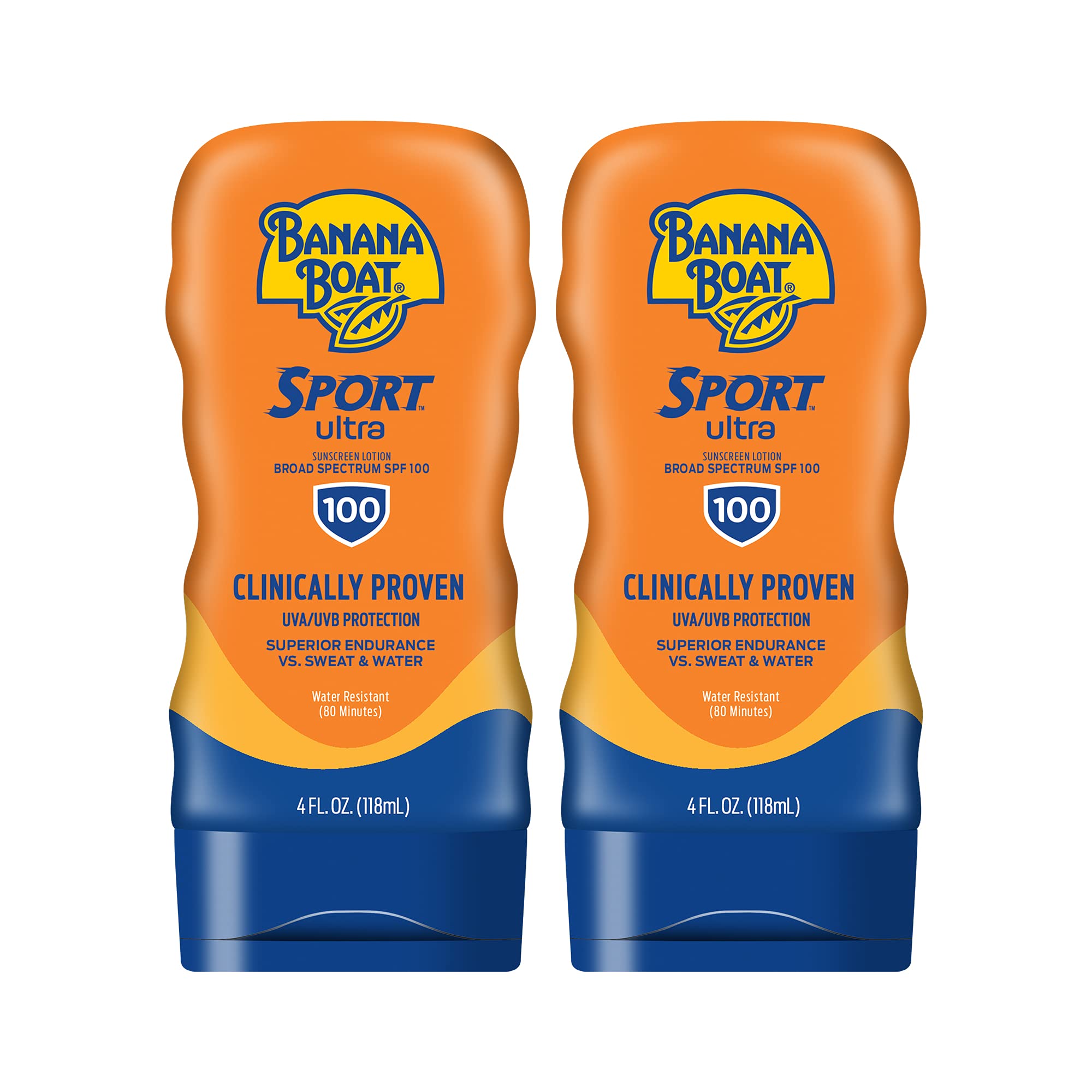 Banana Boat Sport Ultra SPF 100 bottle front view for outdoor protection