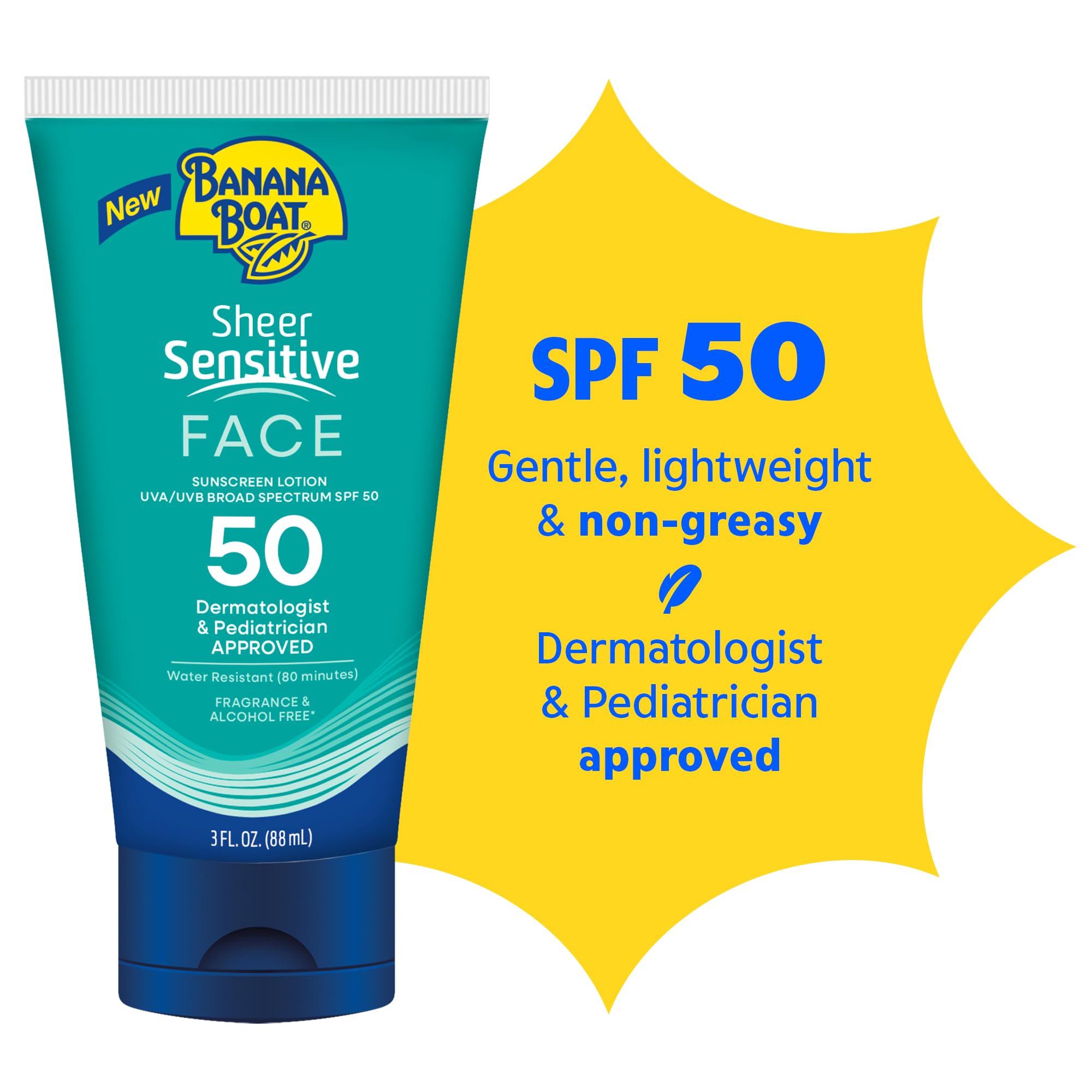 Banana Boat travel-size sunscreen bottle handy for on-the-go protection during outdoor adventures.