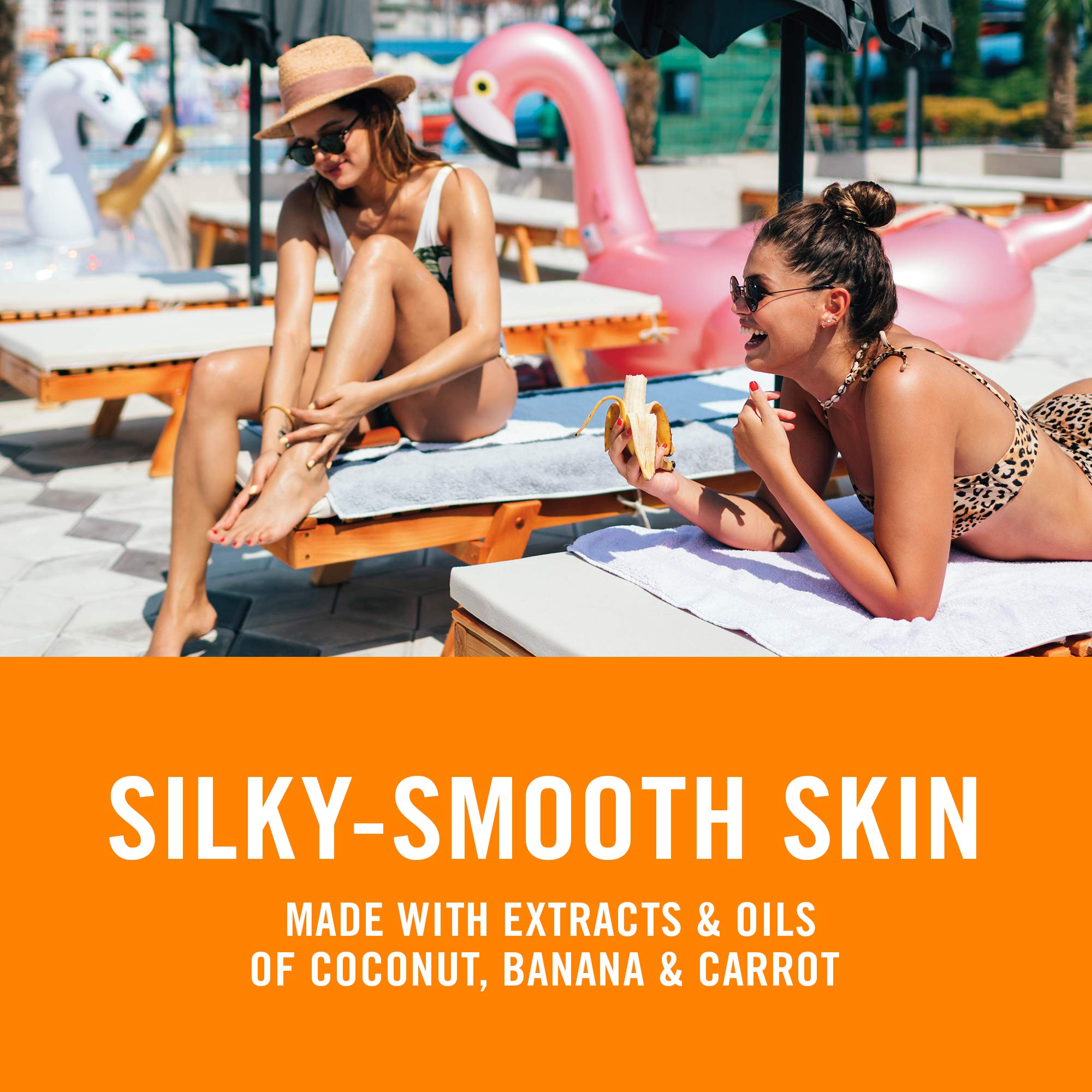 Banana Boat ultramist spray offers wide, even coverage.