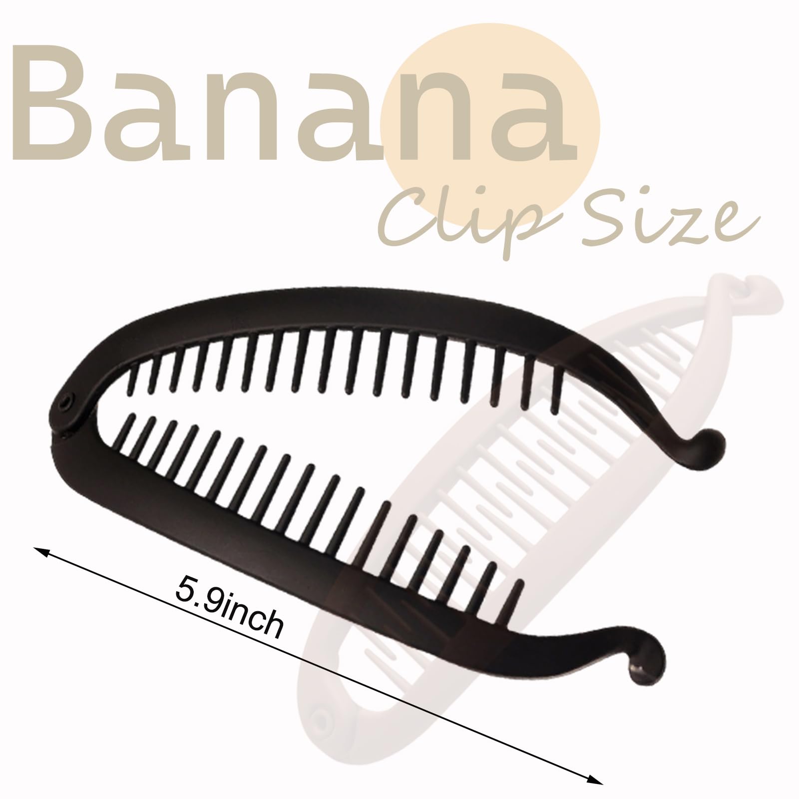 Clip banana de dos estilos en colores mixtos para volumen instantáneo.