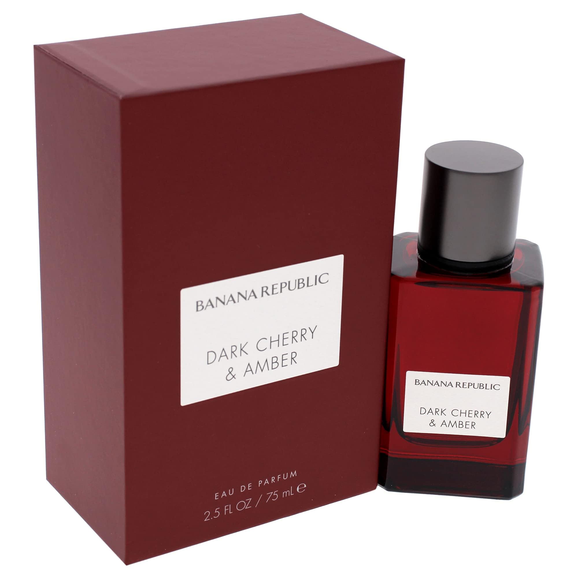 Banana Republic Icon Dark Cherry & Amber outer carton, stylish packaging enhances gifting appeal.
