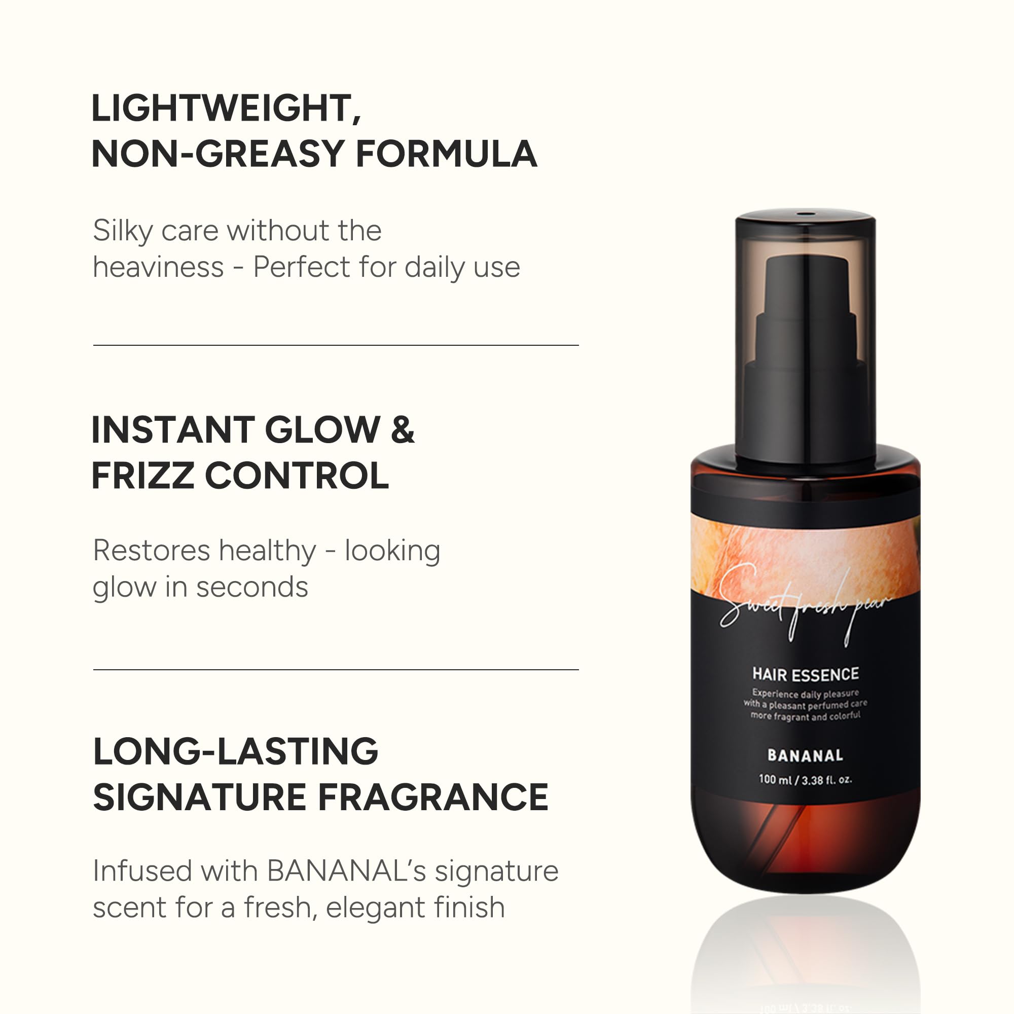 BANANAL Gotero 2 en 1, aceite perfume para cabello coreano, absorción rápida