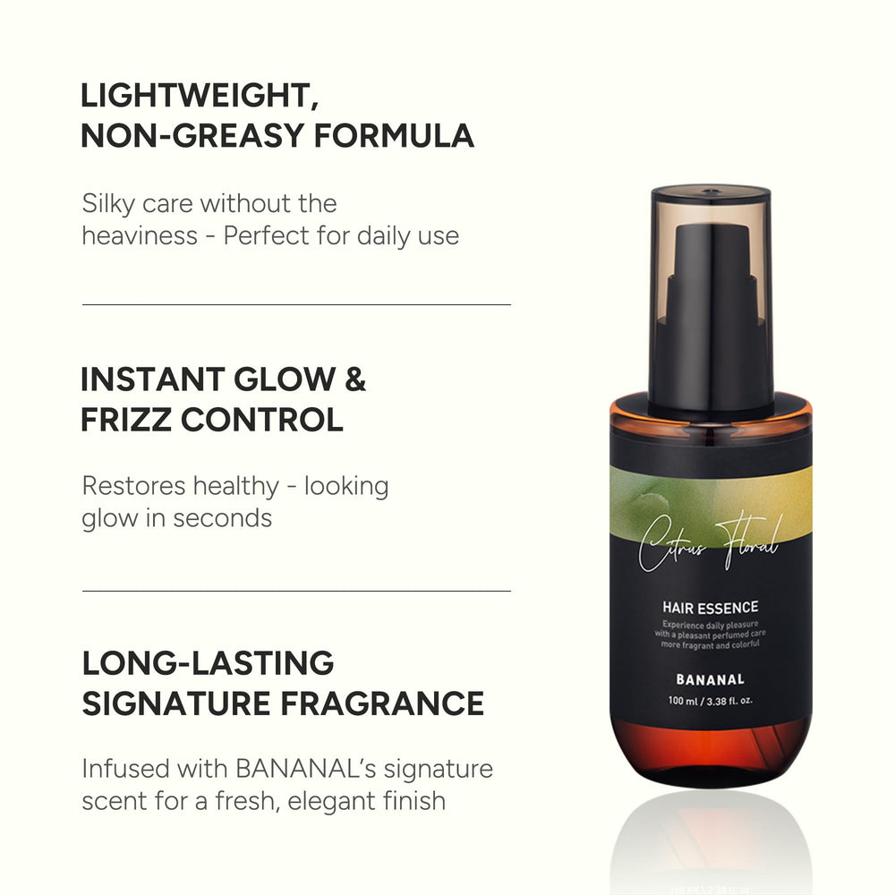 BANANAL serum-brillo-suave, deja acabado sedoso tras el peinado.
