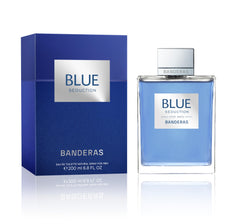 Antonio Banderas Blue Seduction for Men bottle, front view, ideal daily wear.