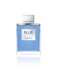 Antonio Banderas Blue Seduction for Men bottle, side view, bold evening scent.