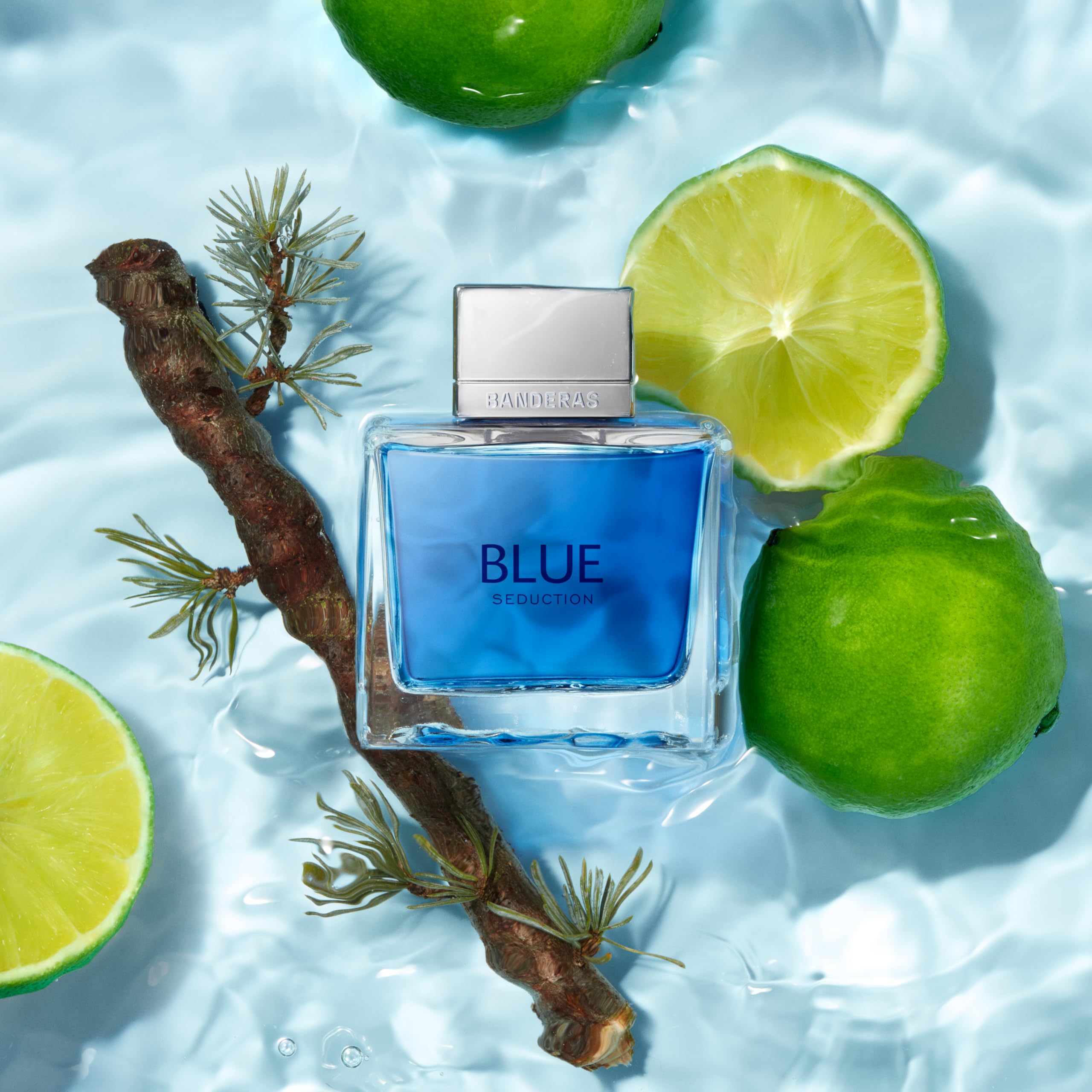 Antonio Banderas Blue Seduction for Men on skin, lasting freshness.