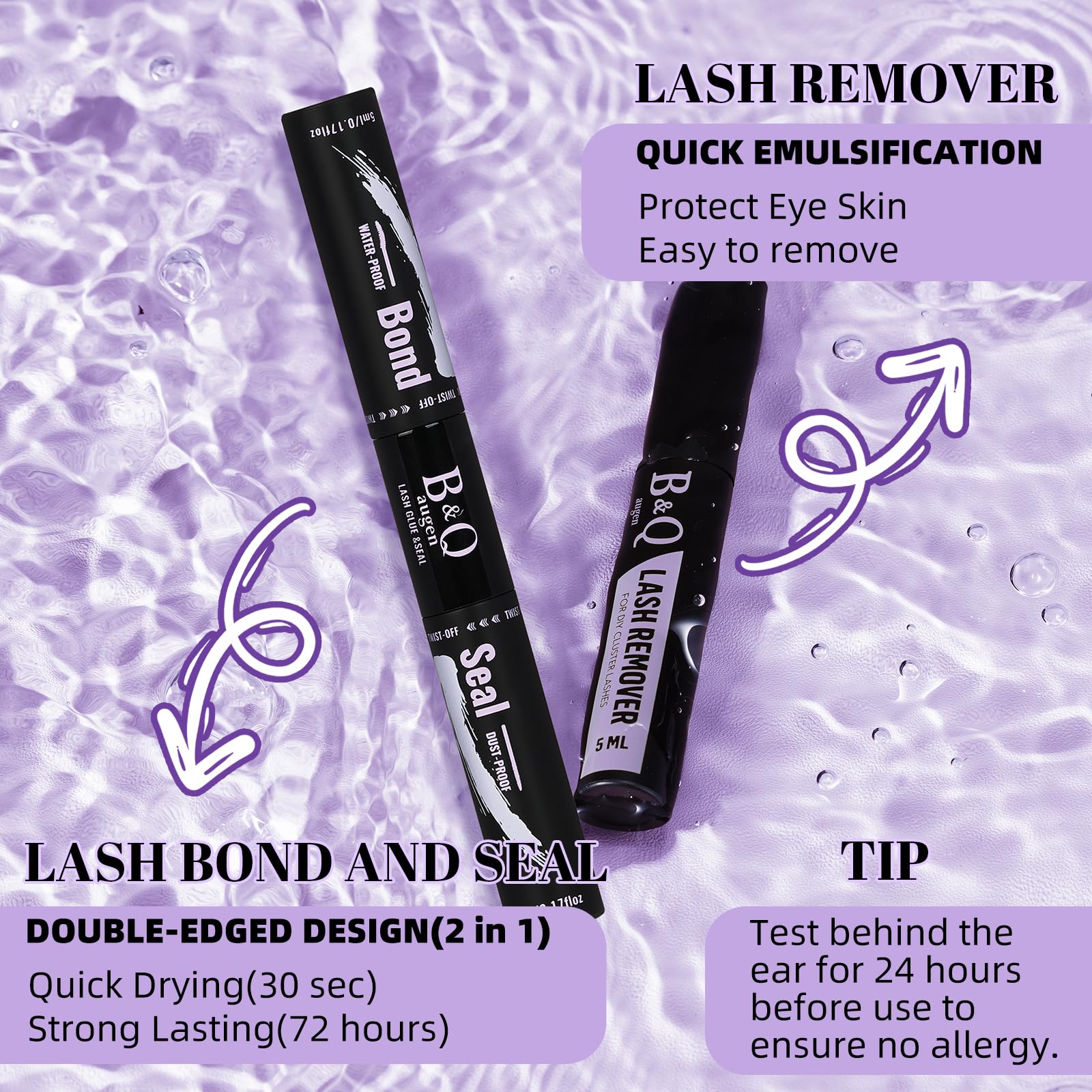 Bandqaugen Flora Lash Bond and Seal included in the kit