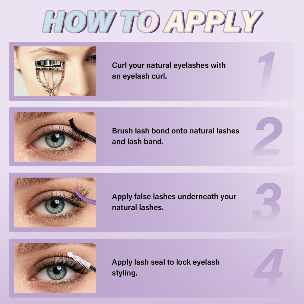 B&Qaugen Flora Lash Clusters apply in 10–30 minutes for beginners.