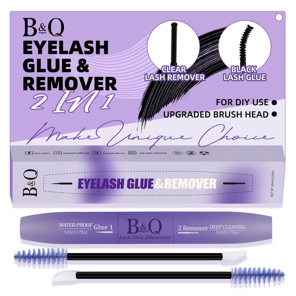 B&Qaugen lash bond brush wide head enables even coverage.