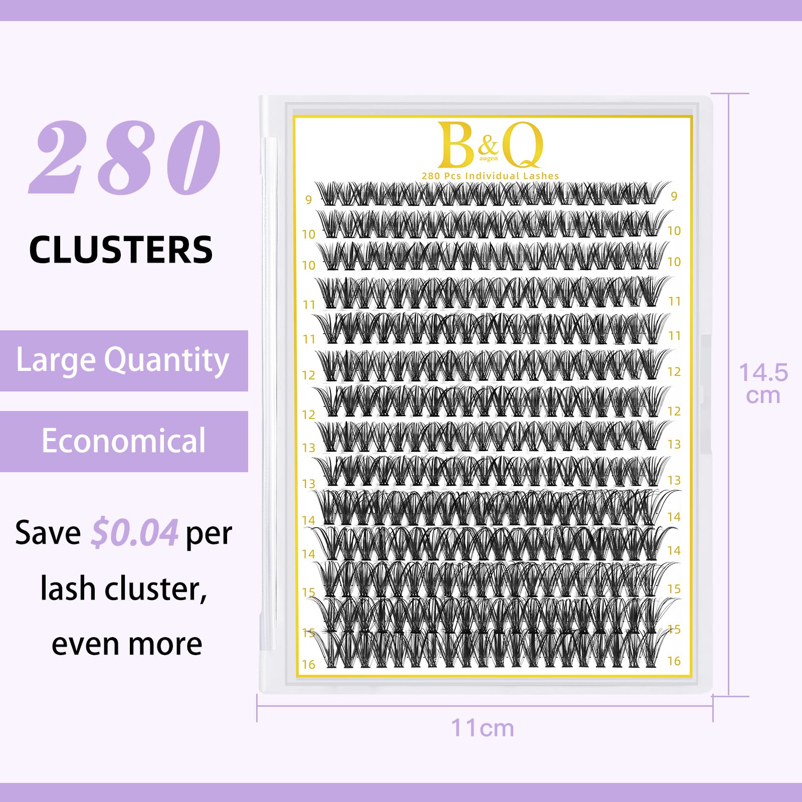 B&Qaugen Lash Clusters application closeup shows soft band comfort.