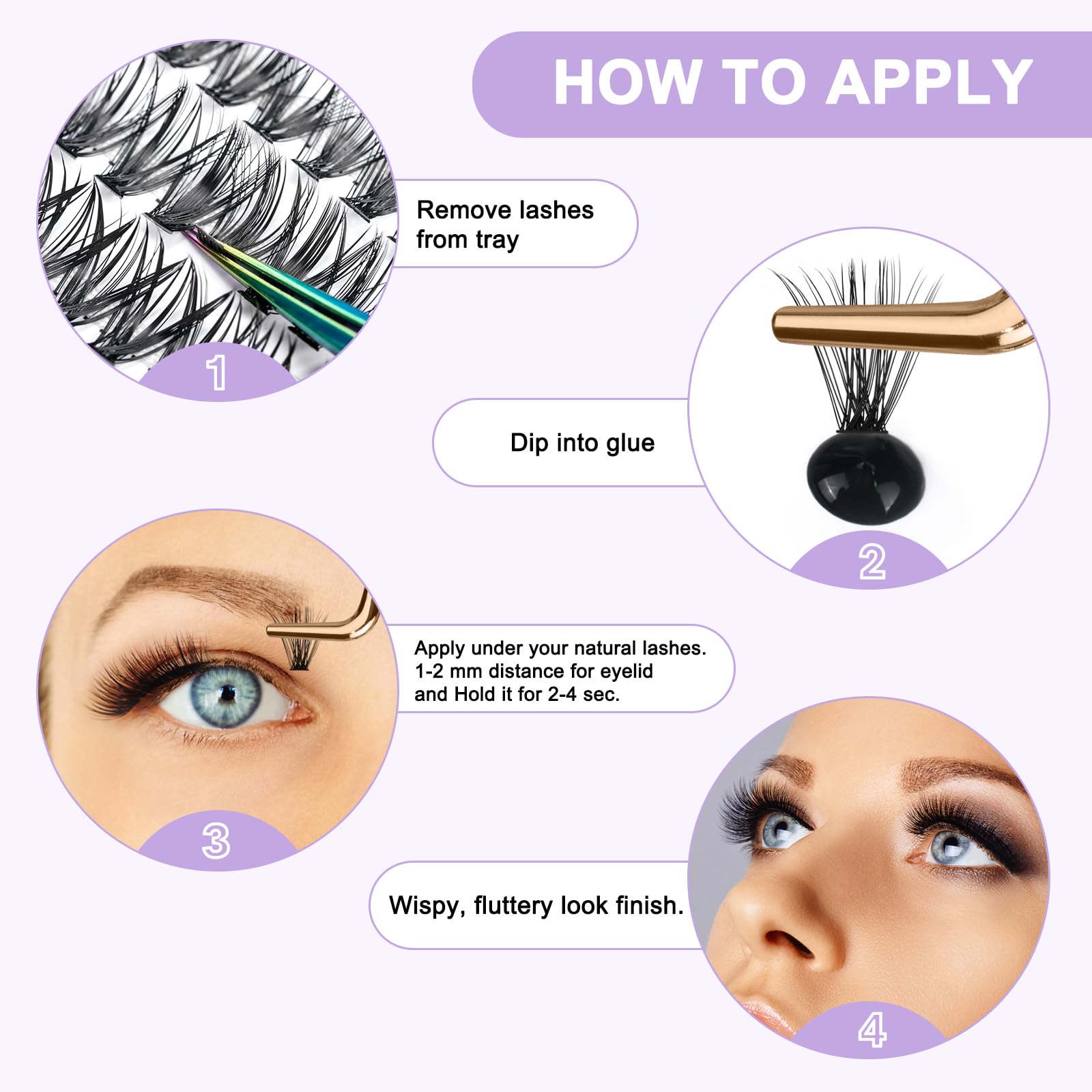 B&Qaugen Lash Clusters reusable with proper care for weeks.