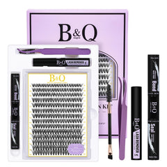 BandQaugen lash clusters kit tray with 280 pieces for easy at-home lash extensions