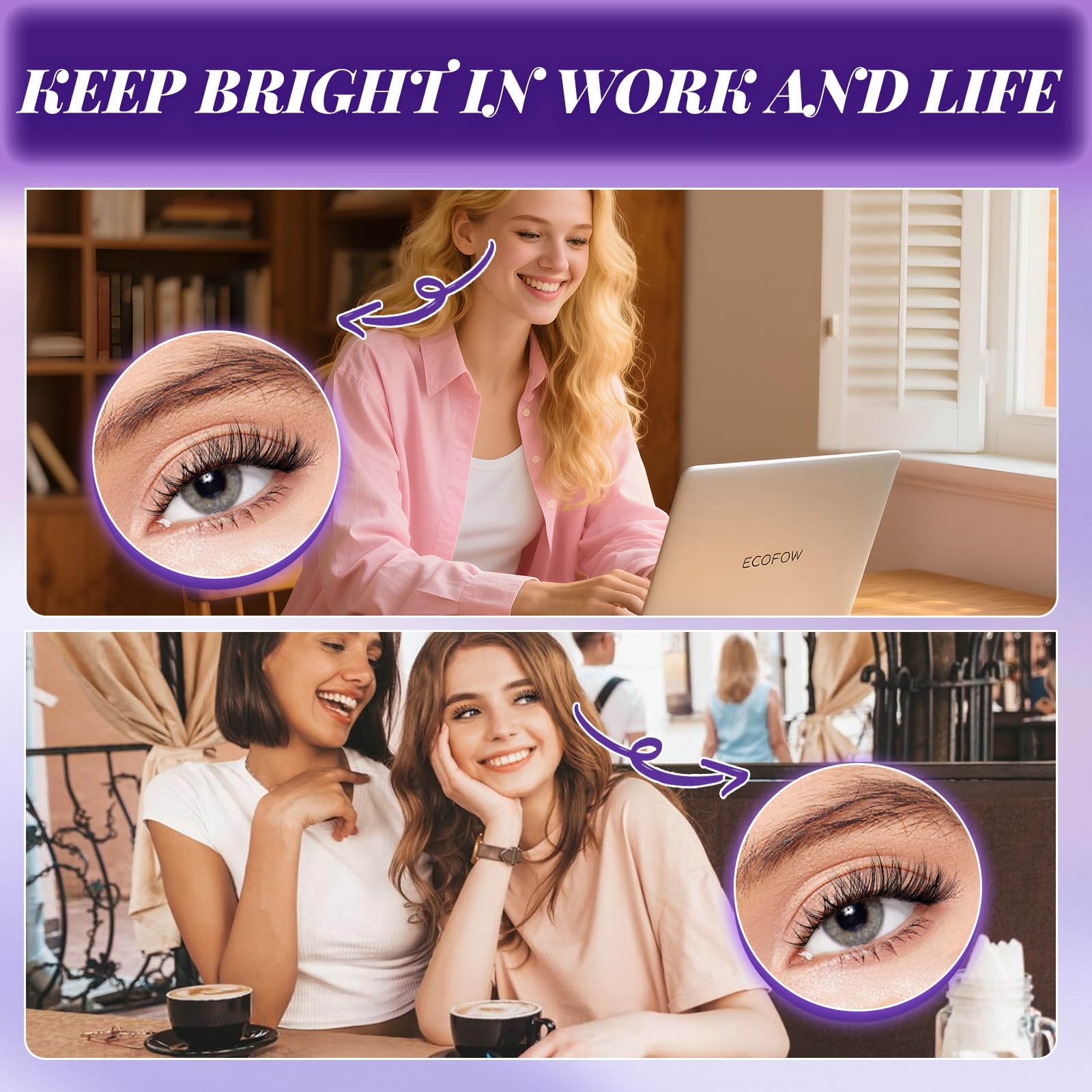 B&Qaugen Day-to-night lash look is versatile for office to date.